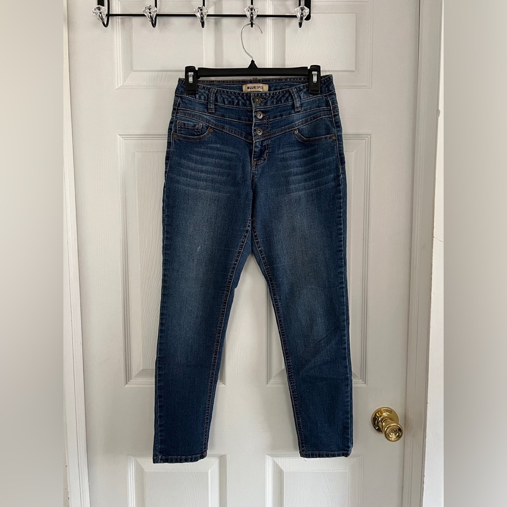 Dark Blue High-Waisted Jeans